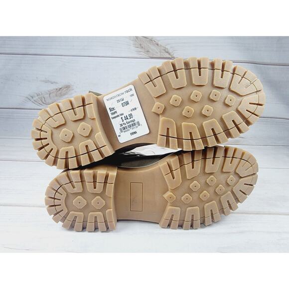 Womens Nautica Evona Ankle Hiker Boots Lace Up Beige Taupe Faux Suede Sz 7.5 - Picture 5 of 16